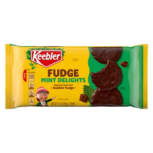 Keebler Fudge Mint Delights, Mint Cookies Dunked in Keebler Fudge, 10 oz