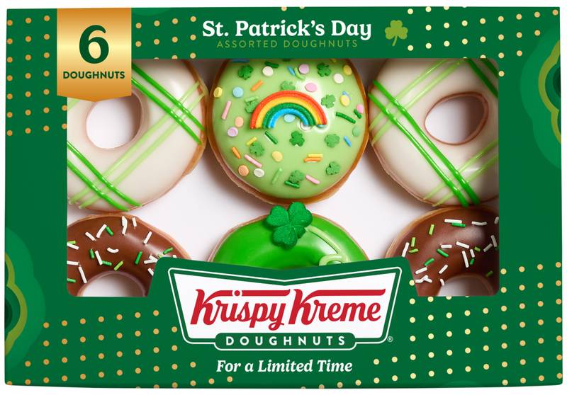 Krispy Kreme Assorted St. Patrick's Day Doughnuts - 6ct