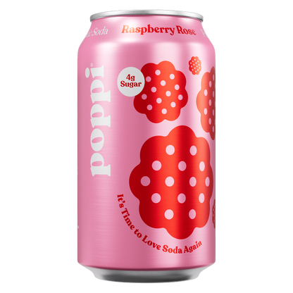 Poppi Prebiotic Soda Raspberry Rose 12oz Can