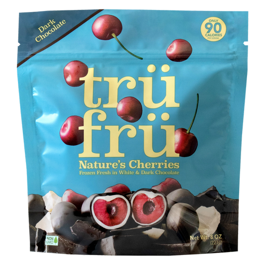 TruFru Natures Cherries Hyper Chilled in White & Dark Chocolate, 8oz