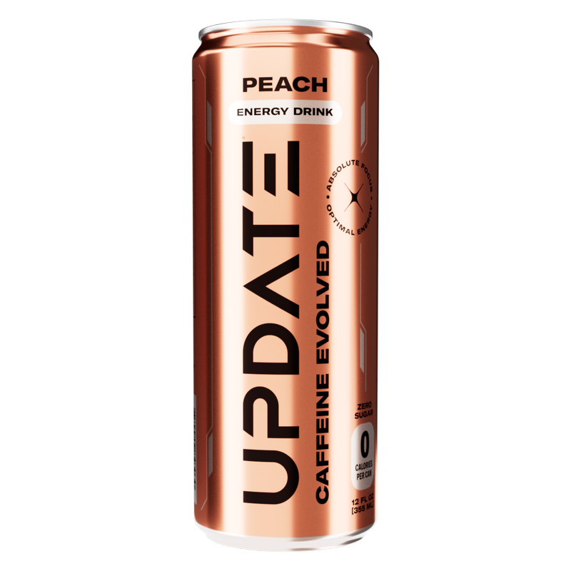 UPDATE Peach Energy Drink 12oz Can