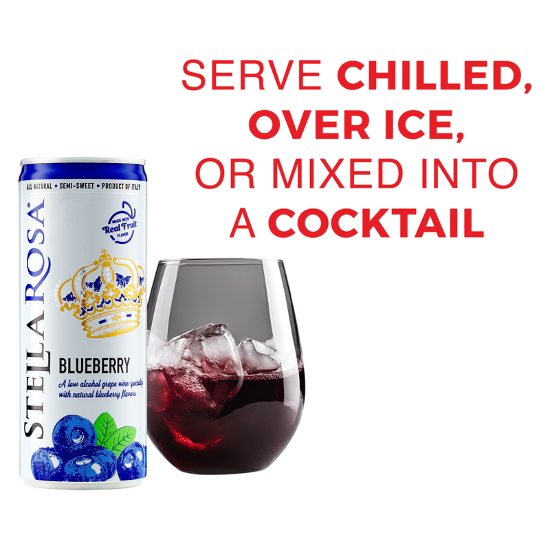 Stella Rosa Blueberry Semi-Sweet Red Wine 2Pk/250 ml
