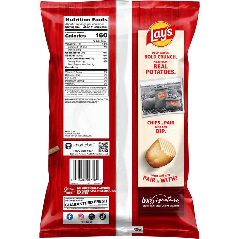 Lays Wavy Original Potato Chips 7.75oz