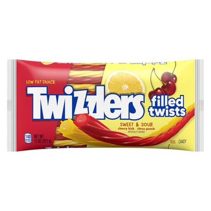 Twizzlers Filled Twists Sweet & Sour Candy, 11 oz