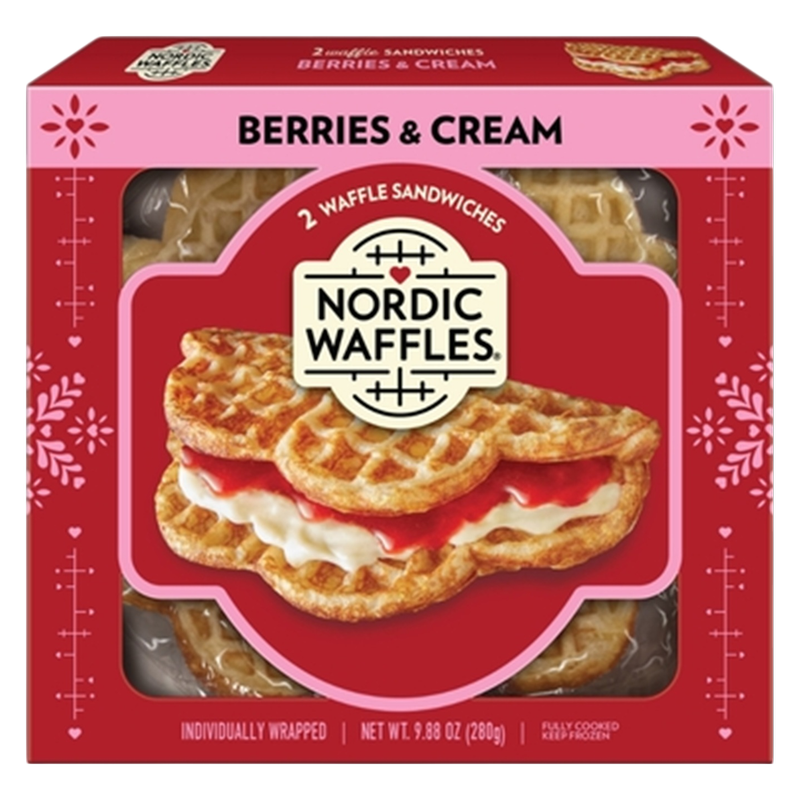 Nordic Waffles Berries & Cream Waffle Sandwich 2ct