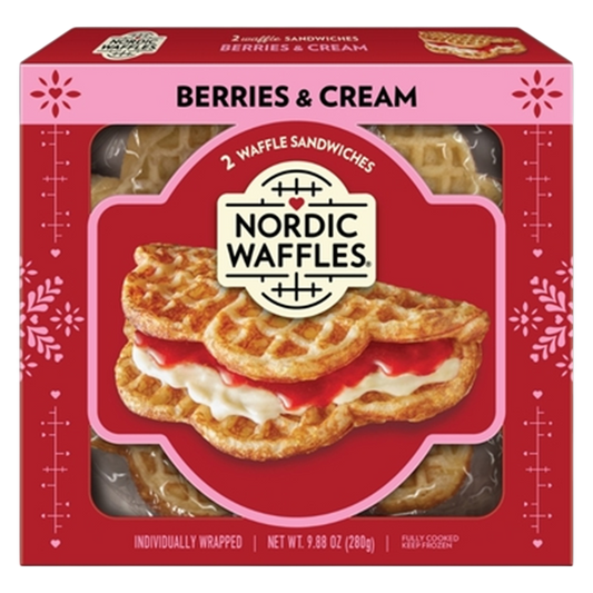 Nordic Waffles Berries & Cream Waffle Sandwich 2ct