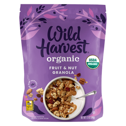 Wild Harvest Organic Fruit & Nut Granola 12oz