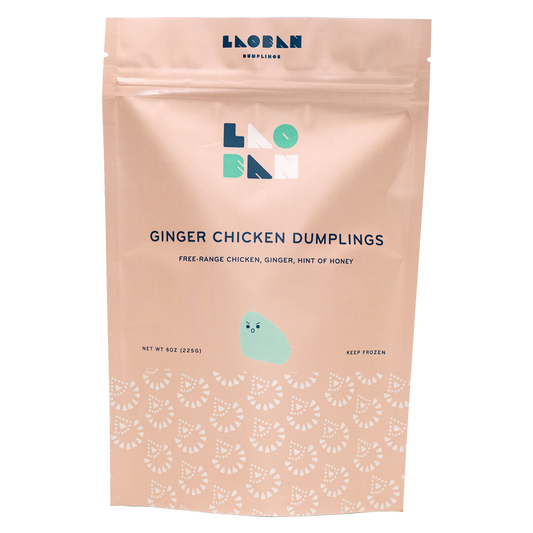 Laoban Dumplings Ginger Chicken Frozen Dumplings 8oz