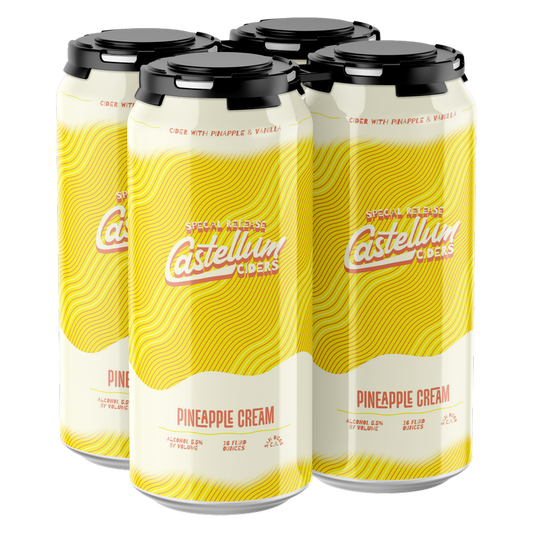 Castellum Ciders Pineapple Cream 4pk 16oz Can