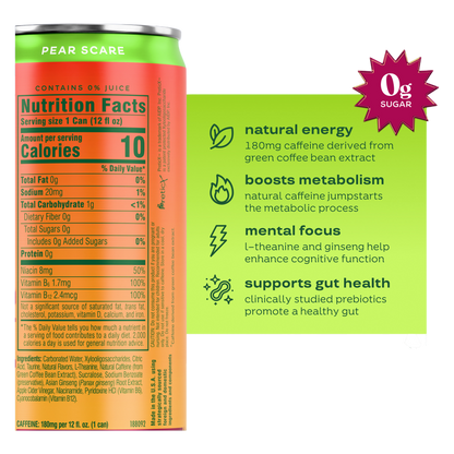 Bloom Sparkling Energy Pear Scare 12oz Can
