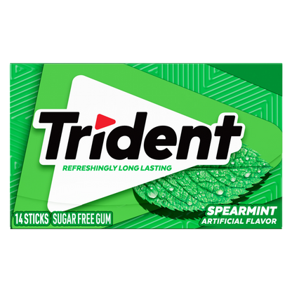Trident Spearmint, 14pc Wallet Pack