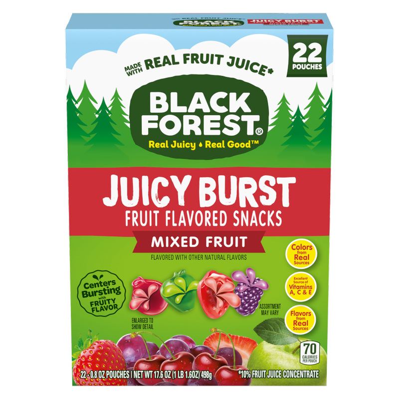 Black Forest Juicy Burst Mixed Fruit, 22ct