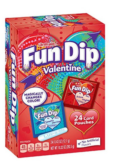 Fun Dip Valentine's Candy & Card, 24ct