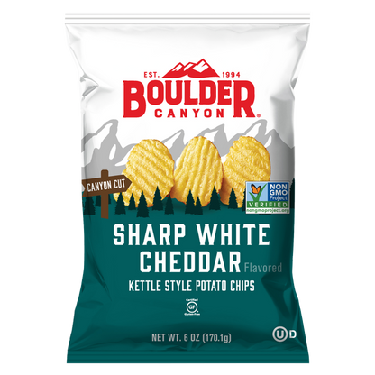Boulder Canyon Sharp White Cheddar Canyon Cut Potato Chips 6oz