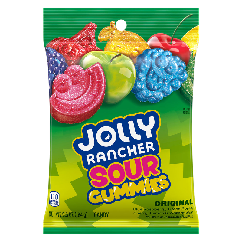 Jolly Rancher Sours Gummies Assorted Fruit Flavors 6.5oz