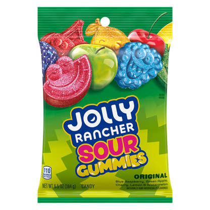 Jolly Rancher Sours Gummies Assorted Fruit Flavors 6.5oz