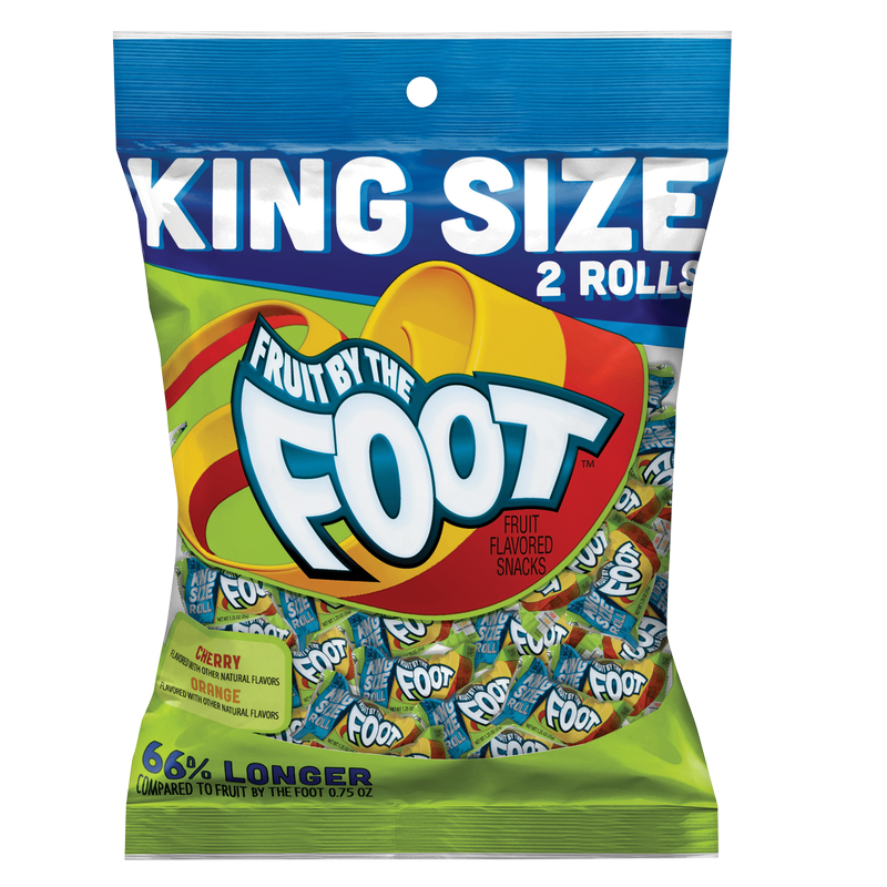 Fruit By The Foot Orange & Cherry Fruit Snack King Size 2.5oz