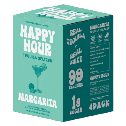 Happy Hour Tequila Margarita Seltzer 4pk 12oz Can 5.0% ABV