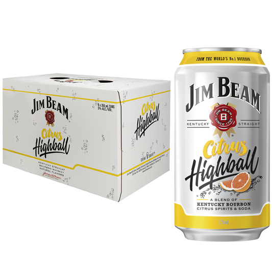 Jim Beam & Seltzer Citrus Highball 4pk 12oz Can 5% ABV