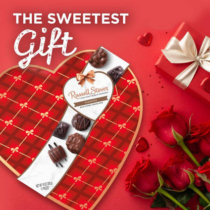 Russell Stover Assorted Chocolates Decorative Heart, 10oz