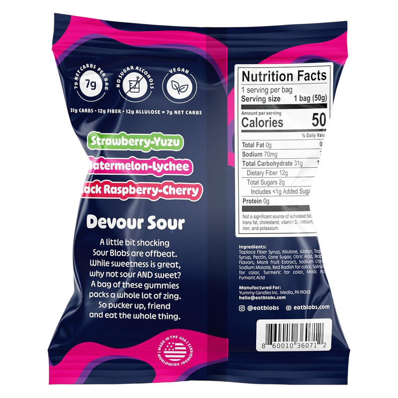 Blobs Mixed Sour Gummies, 1.8 oz