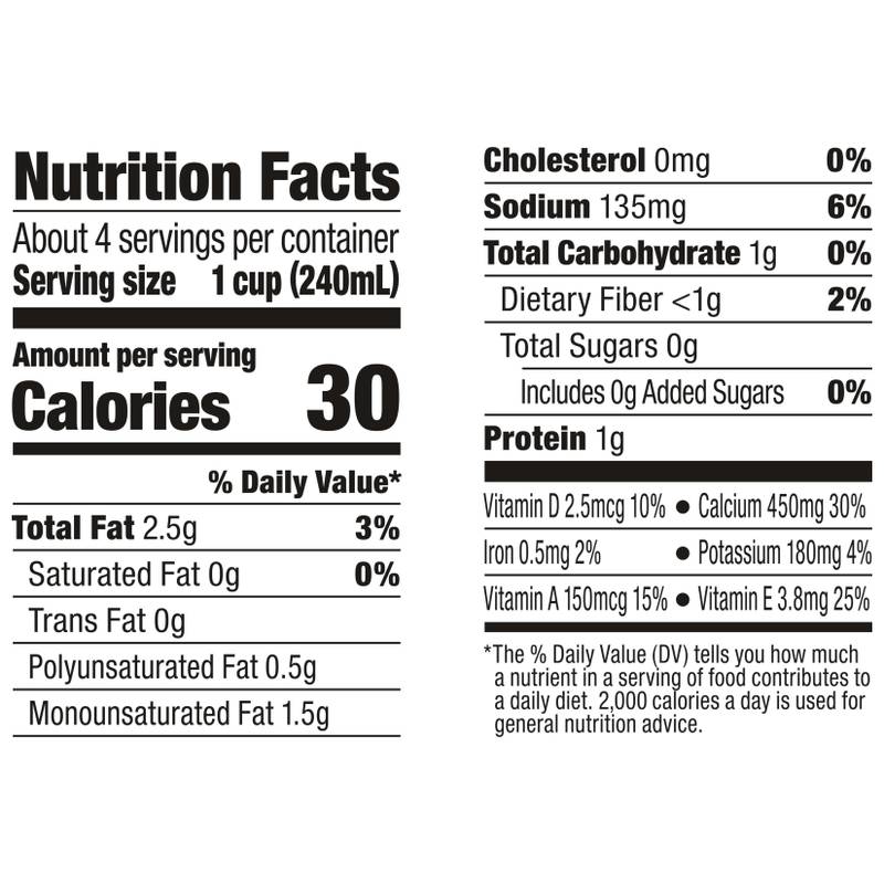 Silk Original Unsweetened Almond Milk 1qt