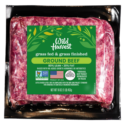 Grass Fed Ground Beef 80/20 - 1lb