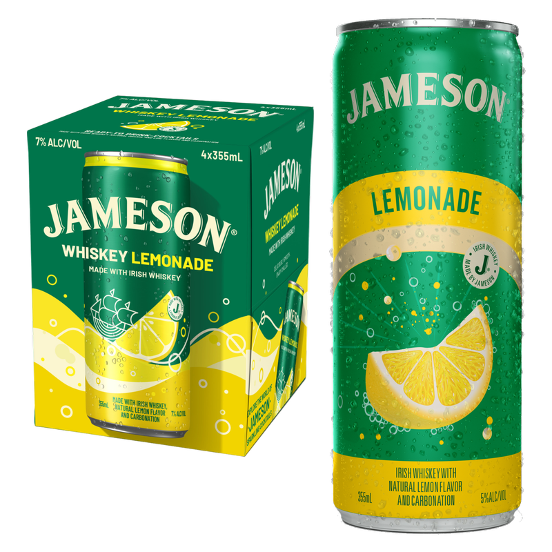 Jameson Lemonade Irish Whiskey Cocktail 4pk 12oz Cans 7% ABV