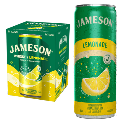 Jameson Lemonade Irish Whiskey Cocktail 4pk 12oz Cans 7% ABV