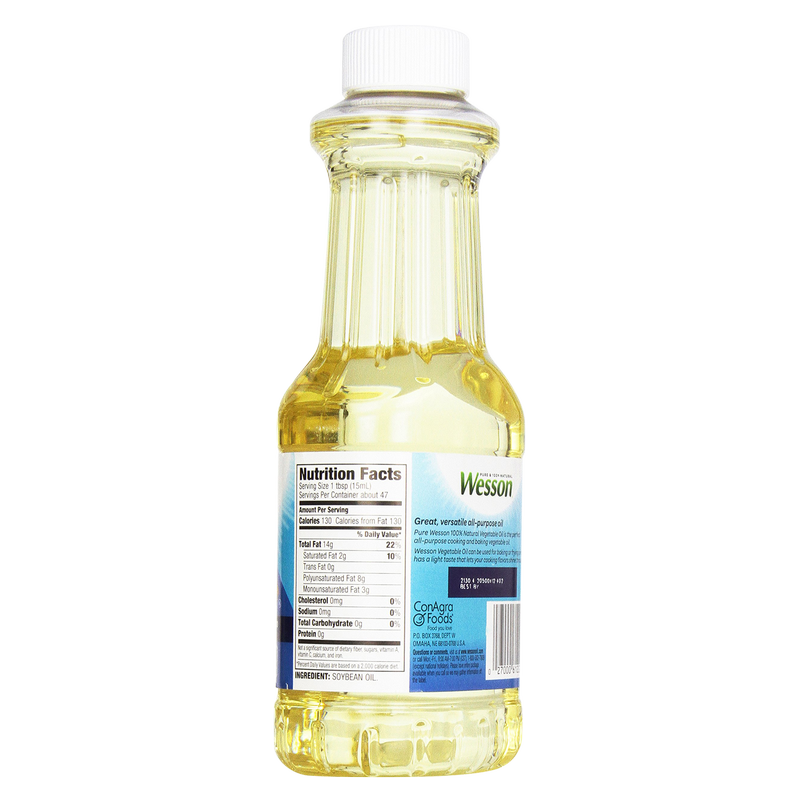 Wesson Pure Vegetable Oil 24oz