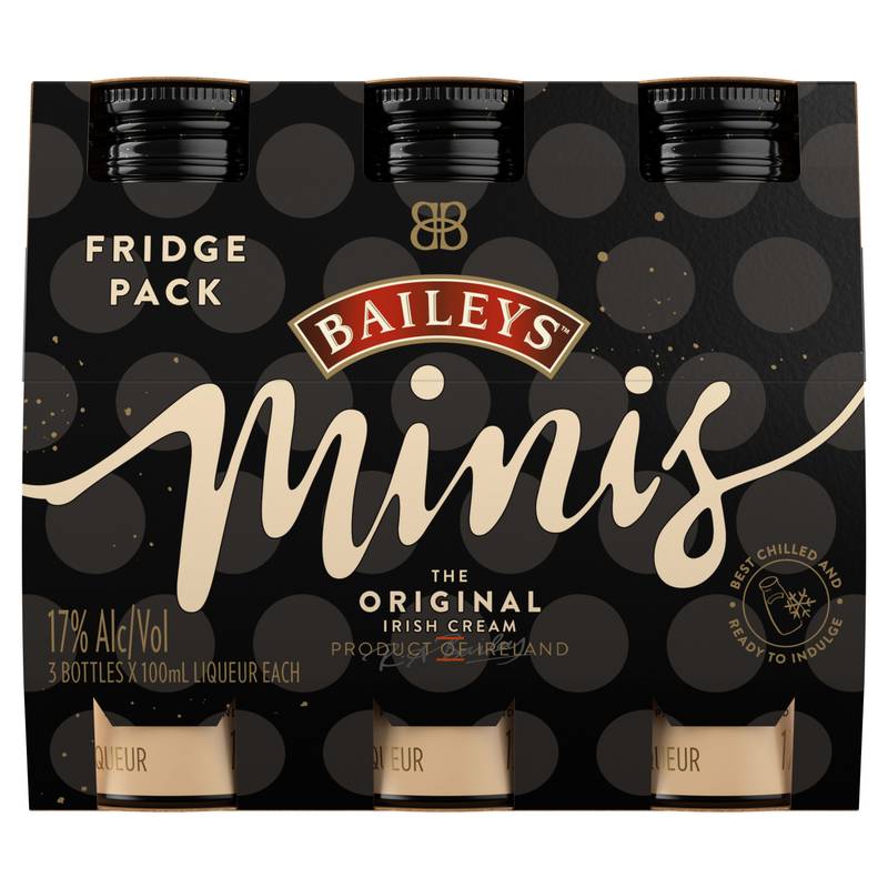 Baileys Minis The Original Irish Cream Liqueur, 100 mL (3 Pack)