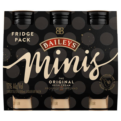 Baileys Minis The Original Irish Cream Liqueur, 100 mL (3 Pack)