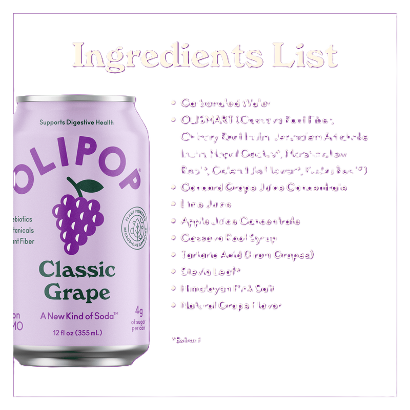 Olipop Grape Soda 12oz Can
