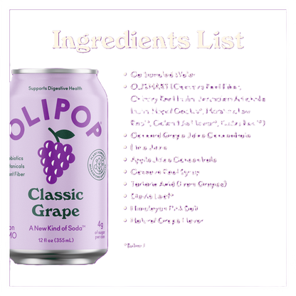 Olipop Grape Soda 12oz Can