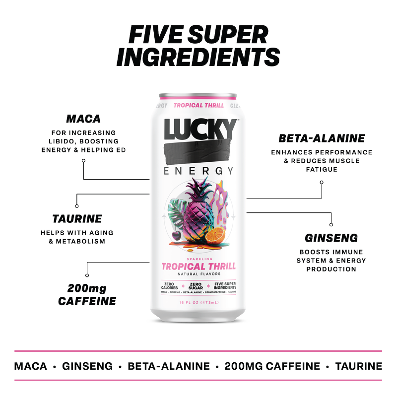 Lucky Energy Tropical Thrill 16oz Can
