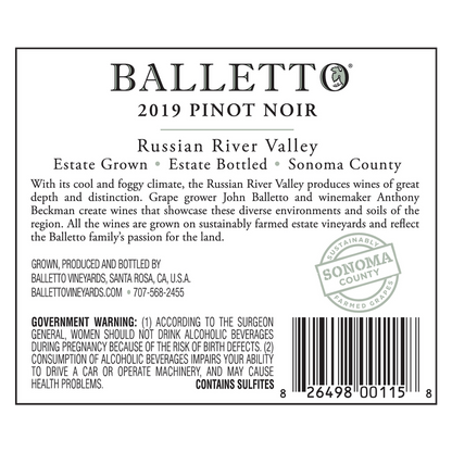 Balletto Pinot Noir 750ml