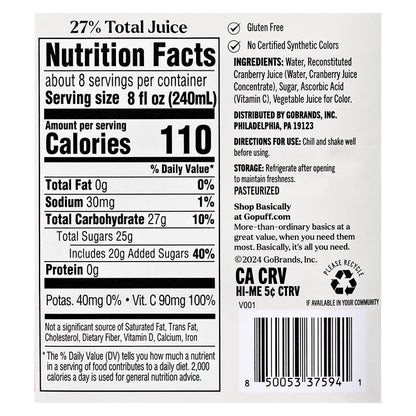 Basically Cranberry Juice Cocktail 64oz.