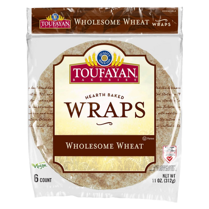 Toufayan Whole Wheat Wraps - 12ct