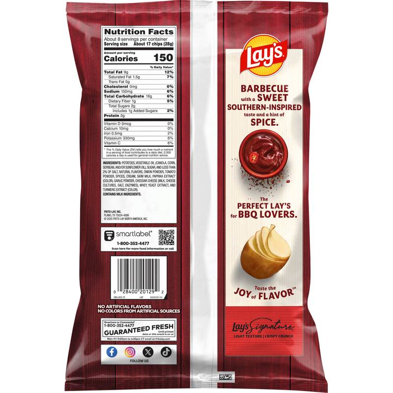 Lay's Southern Sweet Heat Barbeque Potato Chips 7.75oz