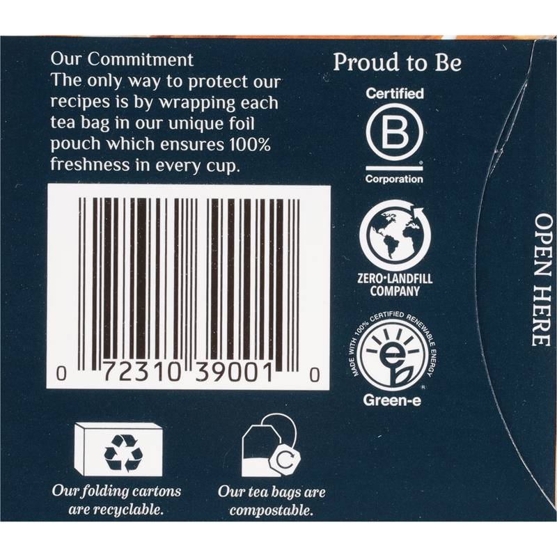 Bigelow Botanicals Blueberry Citrus Basil Cold Water Infusion Caffeine Free Tea Bags 18ct Box