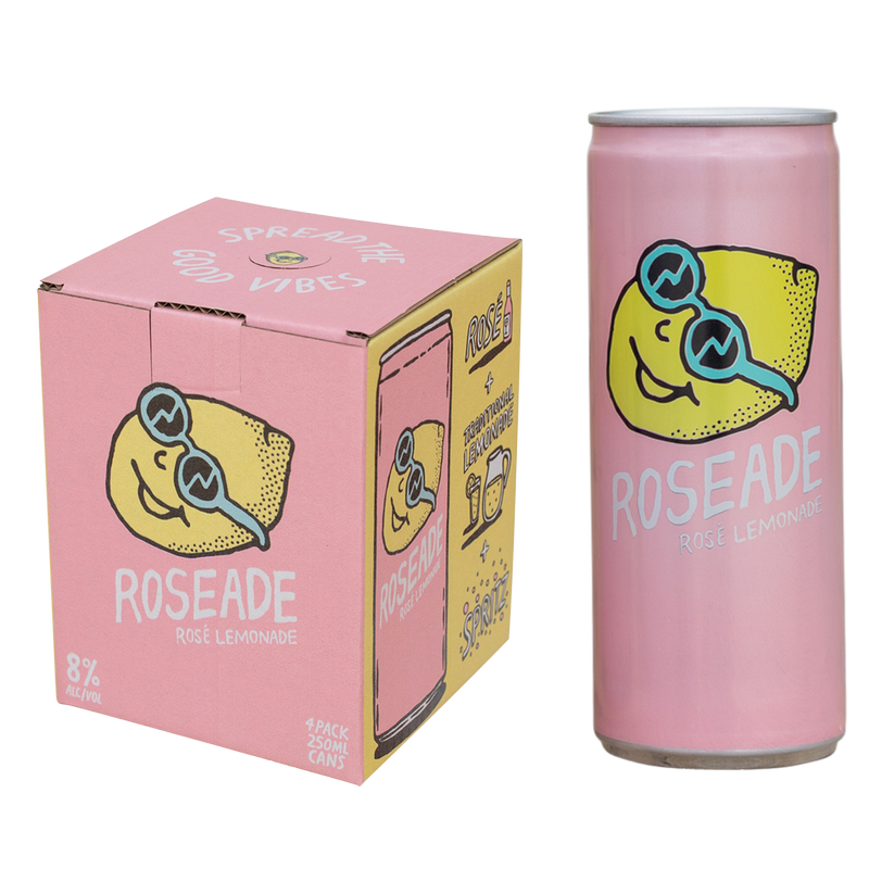 Roseade Rose Lemonade 4pk 250ml Can 8.0% ABV