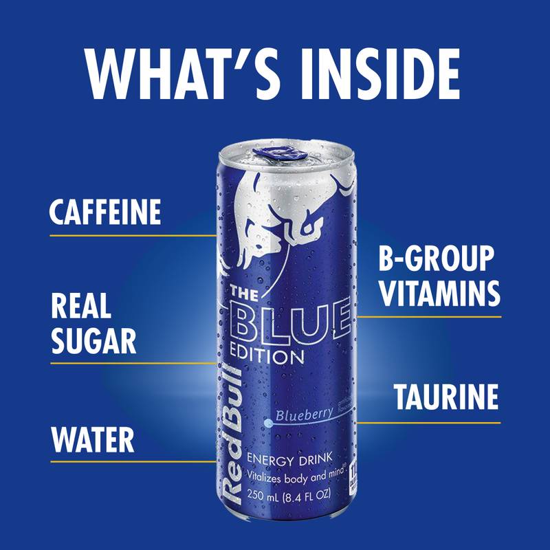 Red Bull Energy Drink The Blue Edition Blueberry 8.4oz Can
