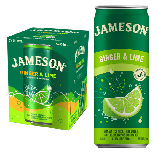 Jameson Ginger & Lime Cocktail 4pk 12oz Cans 6% ABV