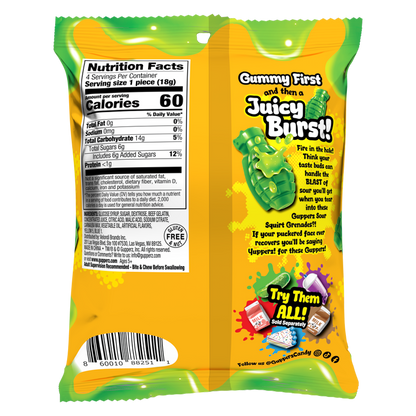 GUPPERZ Sour Squirt Grenades, 2.54 oz