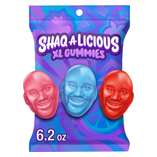 Shaq-A-Licious XL Gummies Original Flavor Chewy Gummy Candy, Bag 6.2 oz