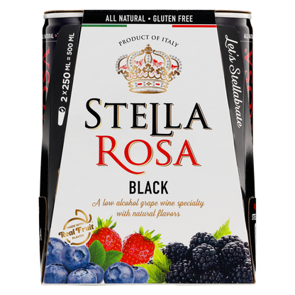 Stella Rosa Black Semi-Sweet Red Wine 2Pk/250 ml