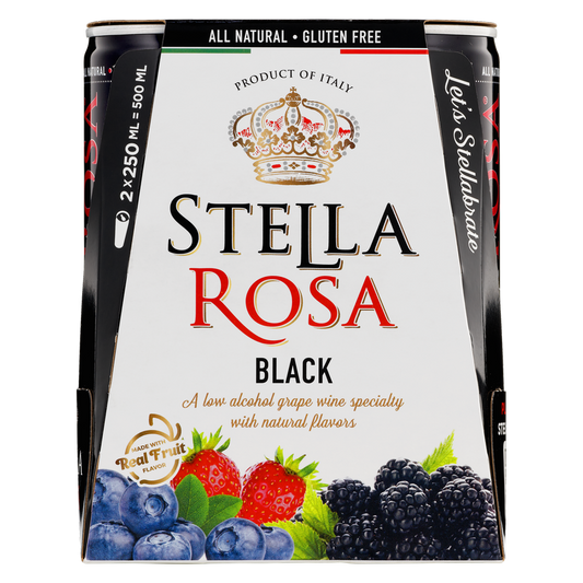 Stella Rosa Black Semi-Sweet Red Wine 2Pk/250 ml