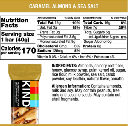 KIND Caramel Almond and Sea Salt Bar 1.4oz