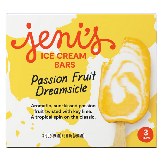 Jeni's Passion Fruit Dreamsicle Ice Cream Bar 3ct