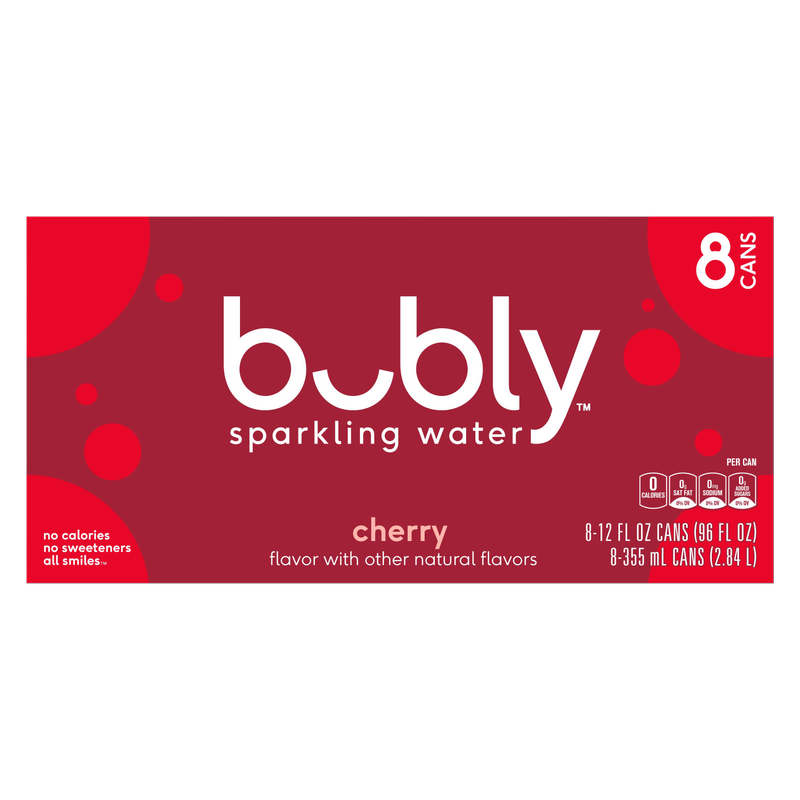 Bubly Cherry 8pk 12oz Can